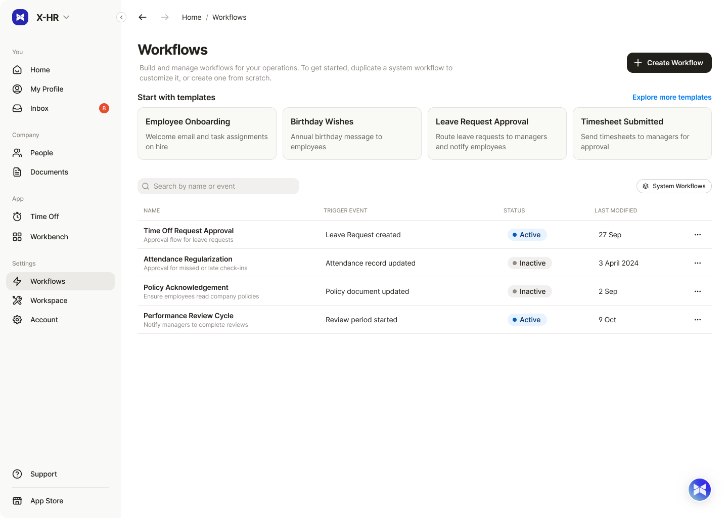 Introduce Template gallery in workflow builder