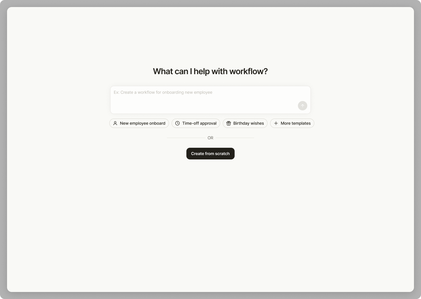 AI touch point in workflow builder