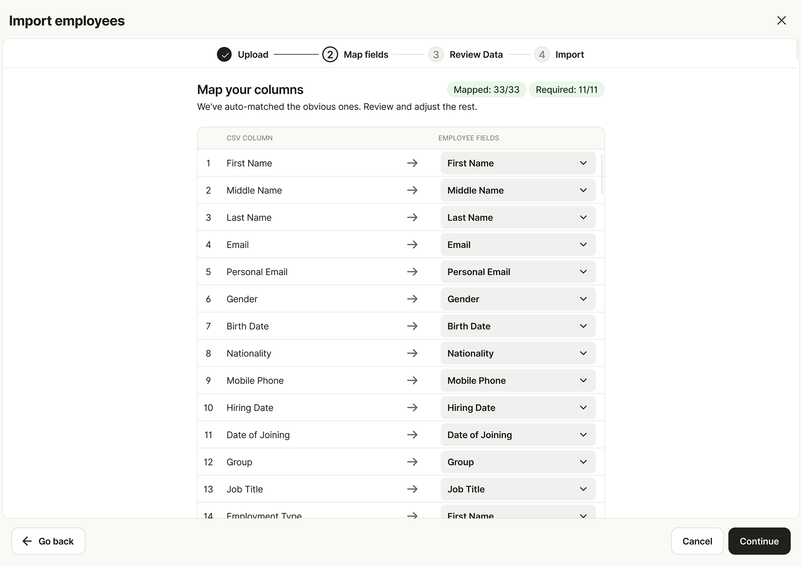 Smart Onboarding sharing settings for a published onboarding link