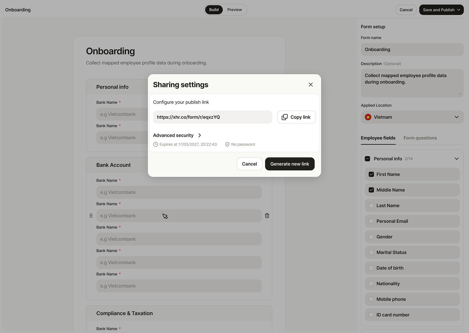 Smart Onboarding bulk import field mapping after all required fields are matched